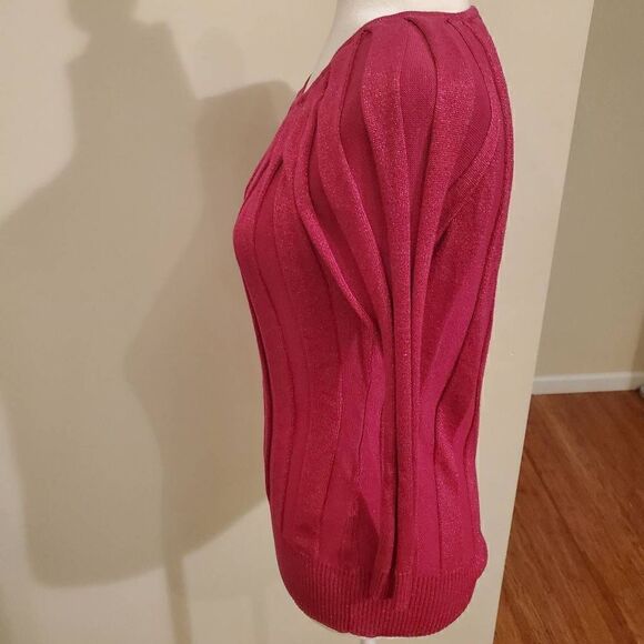 Joseph A. Sparkly Pink Stretchy Vintage Top M - Picture 4 of 11